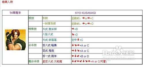 拳皇技能出招表手柄？拳皇技能出招表手柄怎么用？-第3张图片