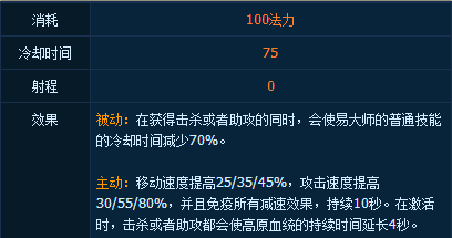 英雄联盟剑圣技能详解？英雄联盟的剑圣是打什么位置的？-第5张图片